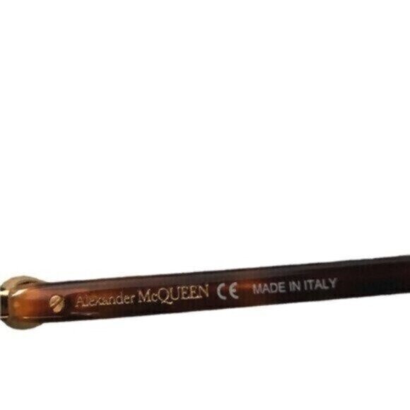 NWT Alexander McQueen Classic Tortoise Shell Square Modern Chic Sunglasses - Picture 8 of 12